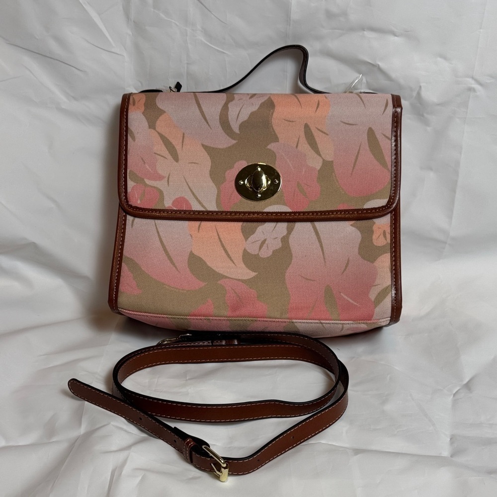 NWT Hawaiian Floral Pink and Brown Women's Bag